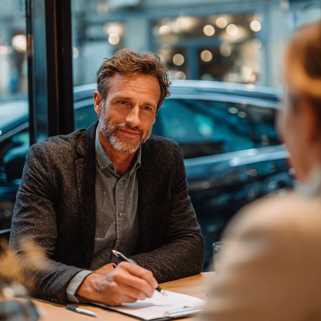 Автомобиль с полной страховкой на фоне американского пейзажа